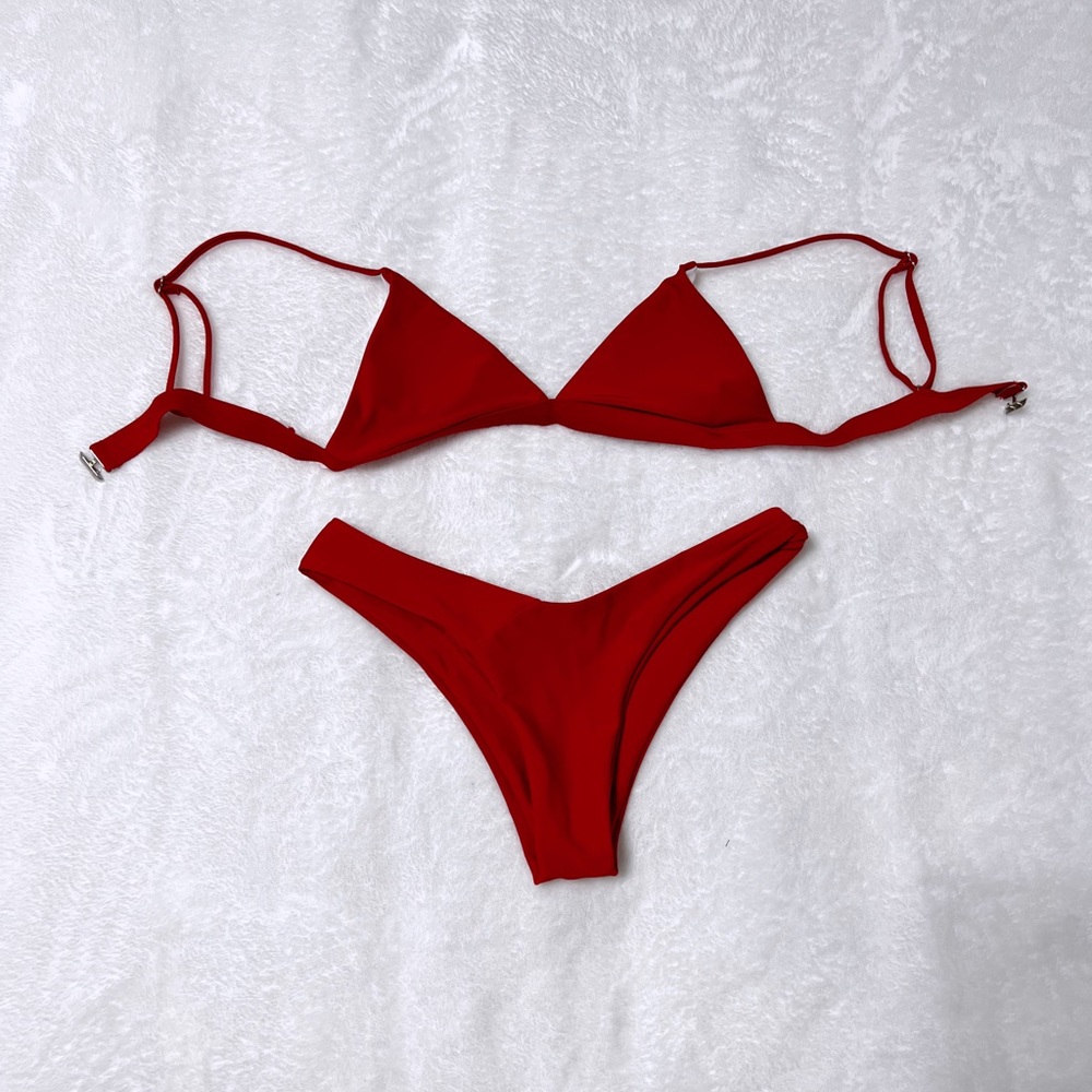 red bathing suit